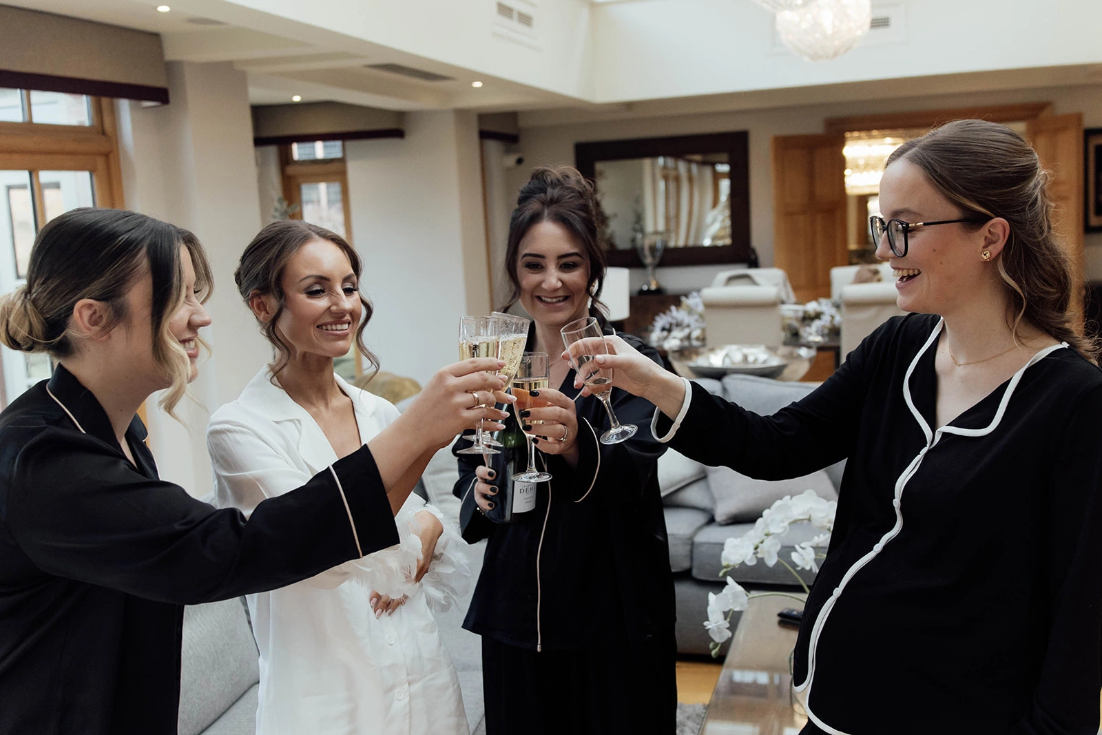 Wedding morning toast